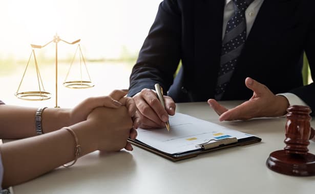 Legal professionals in discussion